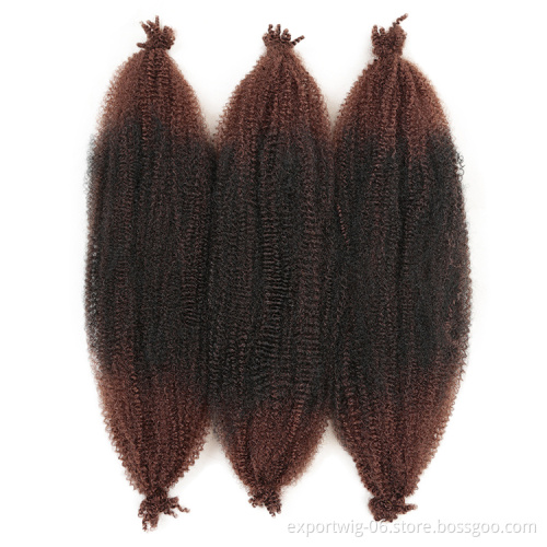 Braiding Hair Afro Spring Twist Pre-Fluffed Curly Braid Hair Crochet Braids Spring Afro Twist Crochet Synthetic Wholesale Ombre